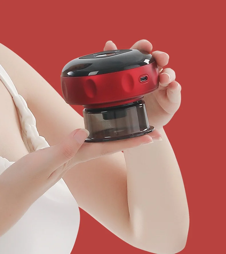 Body Scraping Massage Smart Electric Vacuum Cupping Heating Suction Cup Device Back Neck Arm Massger Beauty Massage Instrument