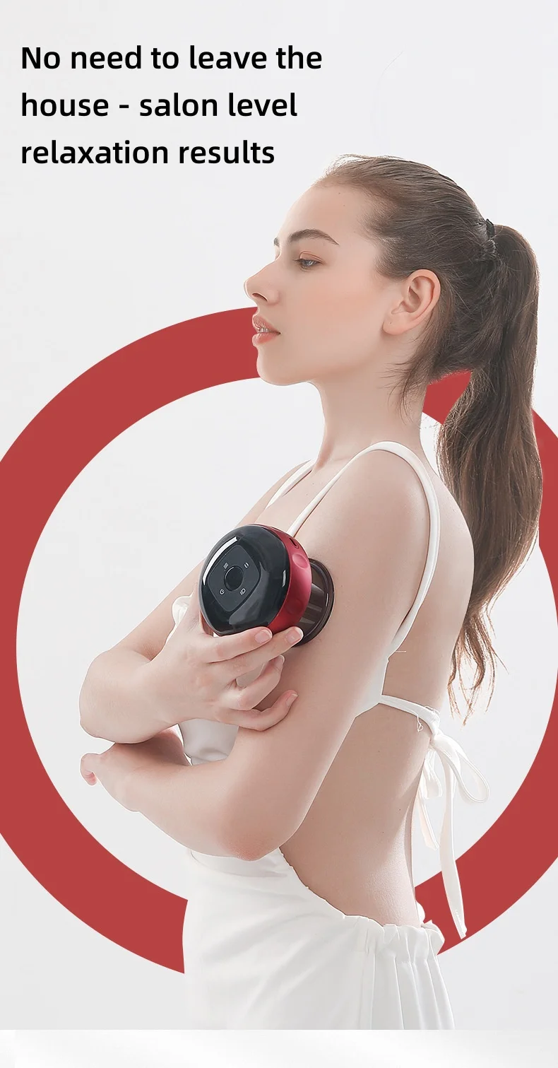 Body Scraping Massage Smart Electric Vacuum Cupping Heating Suction Cup Device Back Neck Arm Massger Beauty Massage Instrument