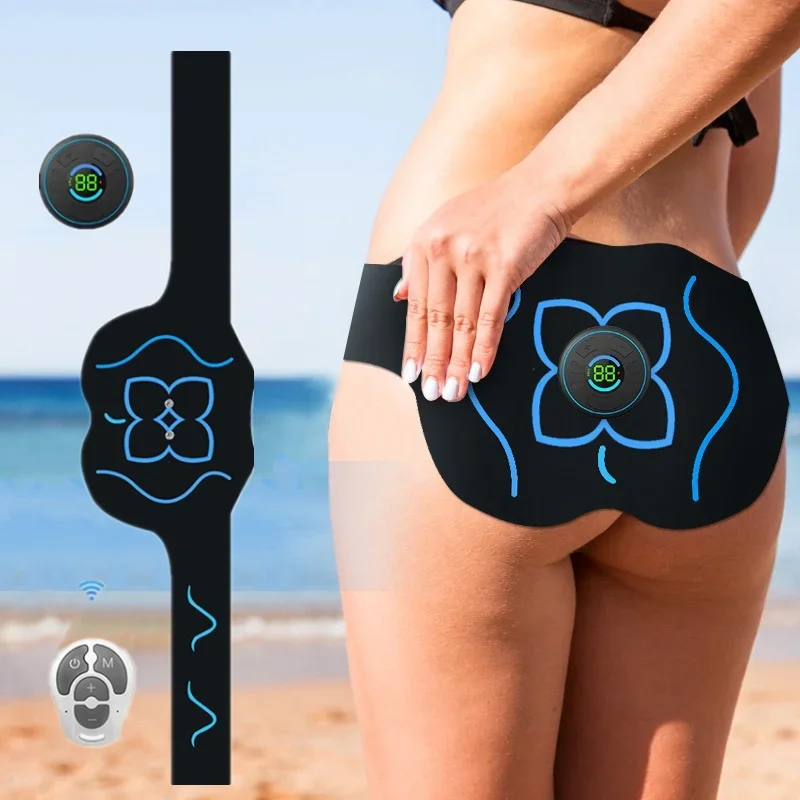With Remote Control EMS Electric Hip Trainer Buttock Muscle Stimulator 10 Modes 39 Training Levels Fitness Massager Slimming