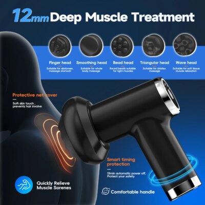 Electric Body Sculpting Machine Cellulite Massager&5 Heads,Full Body Rotaion Massage for Back/Abdomen/Butt/Leg/Arms Deep Relax - Image 4