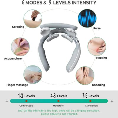 Neck Protector Charging Cervical Massage Instrument Electric Therapy Therapy Instrument Pulse Heating Voice Cervical Massager - Image 5