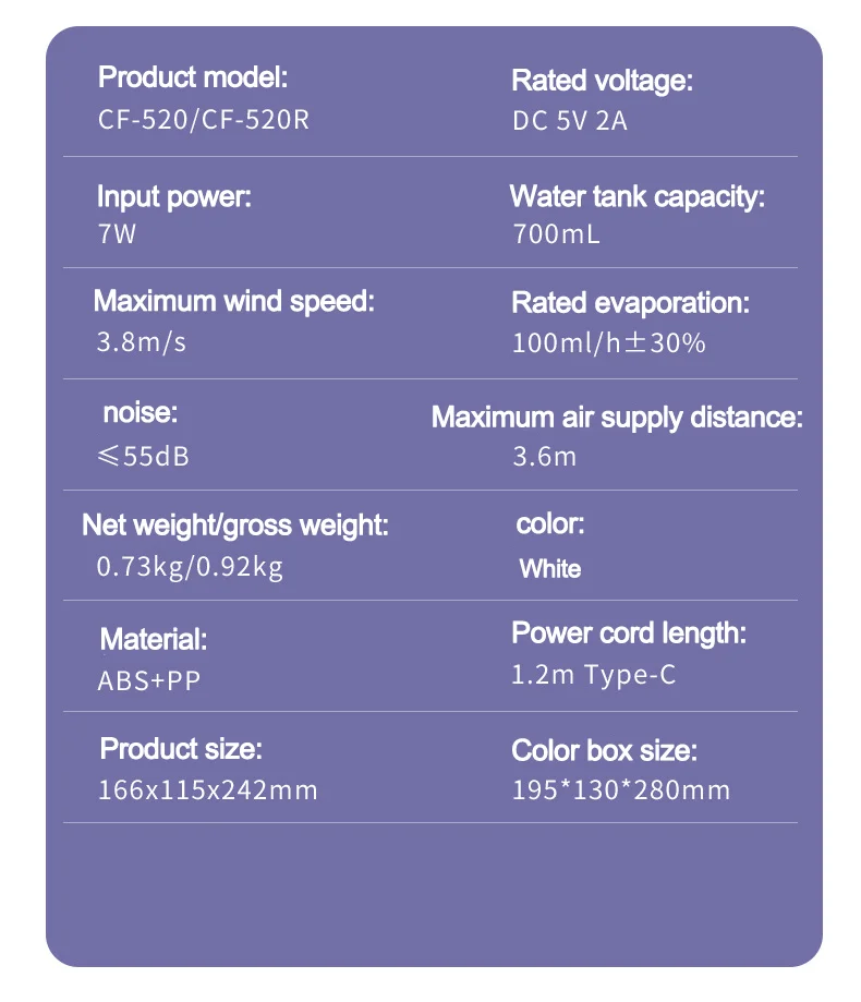 Spray fan with water and cold fan Air conditioning Dormitory Office electric fan Household plug-in refrigeration spray fan