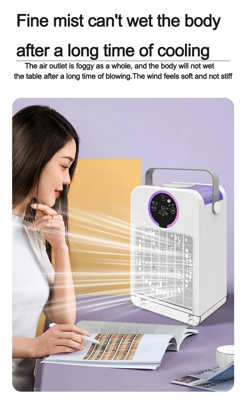 Spray fan with water and cold fan Air conditioning Dormitory Office electric fan Household plug-in refrigeration spray fan