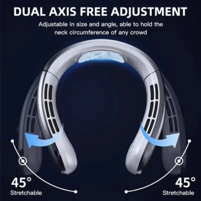 New Neck Air Conditioner Portable Neck Fan Rechargeable Semiconductor Cooling Bladeless Fan Outdoor Personal Fan Wearable Cooler - Image 5