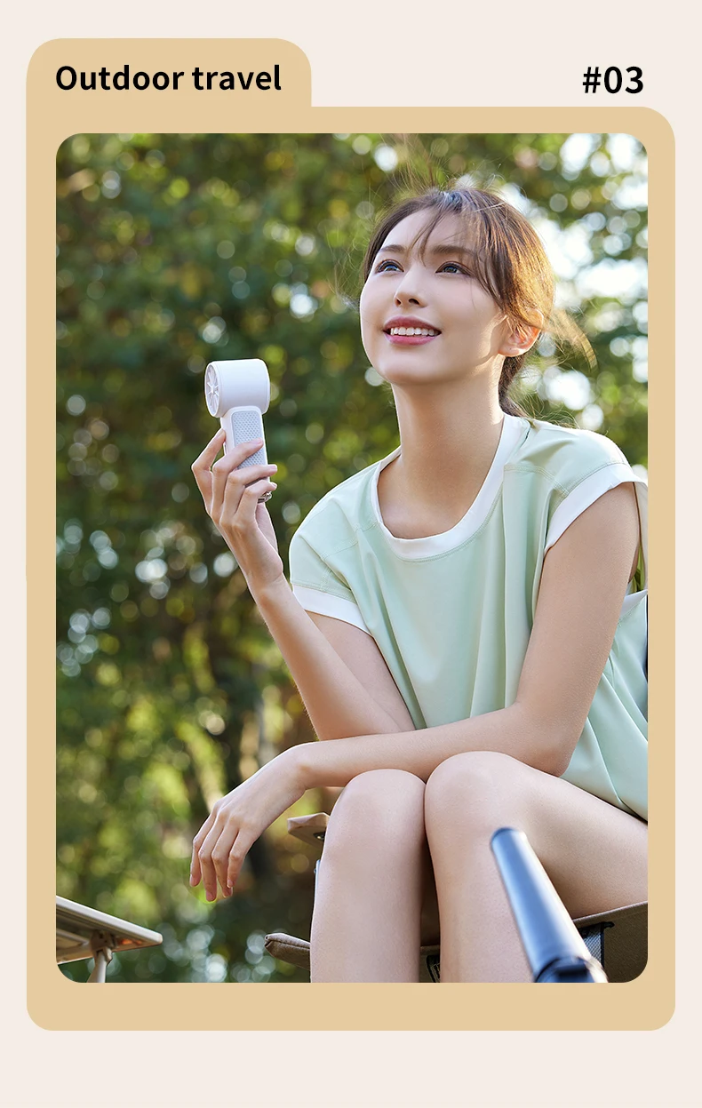 Mini Air Conditioner Portable  Air Cooler USB Rechargeable 2000mAh Hand Fan for Outdoor Camping Mini Air Conditioning