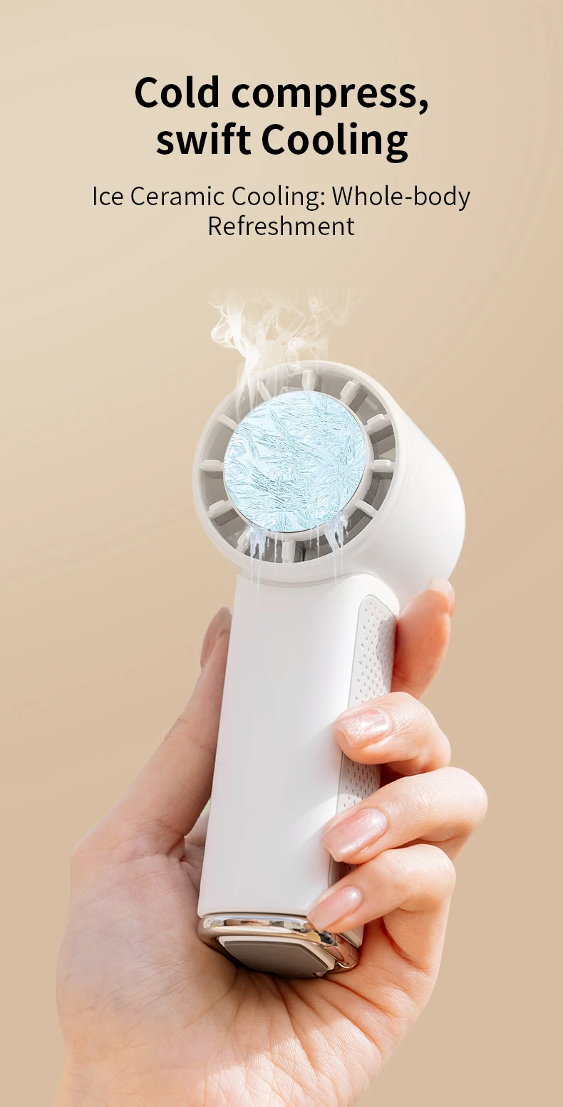 Mini Air Conditioner Portable  Air Cooler USB Rechargeable 2000mAh Hand Fan for Outdoor Camping Mini Air Conditioning