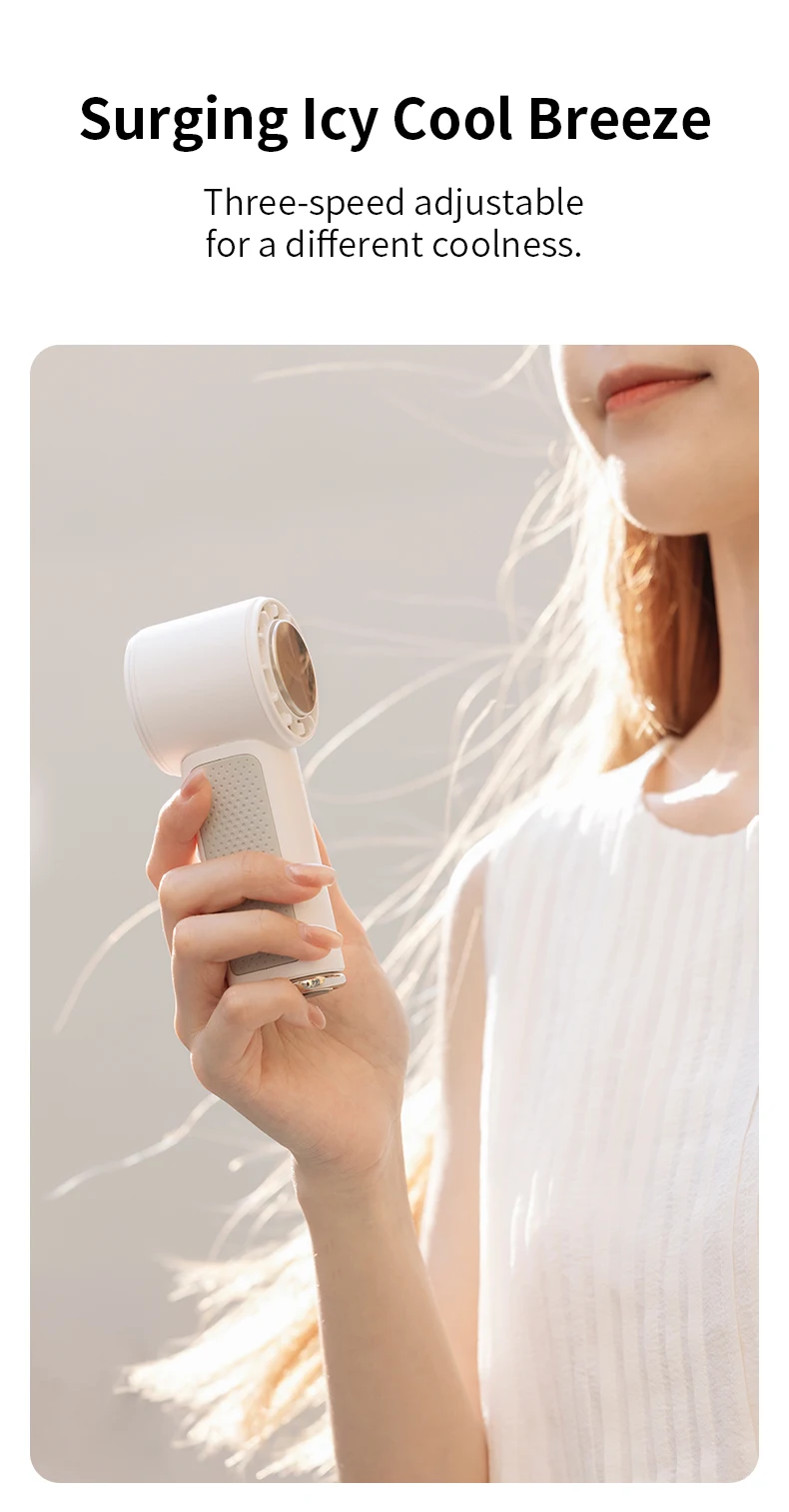 Mini Air Conditioner Portable  Air Cooler USB Rechargeable 2000mAh Hand Fan for Outdoor Camping Mini Air Conditioning