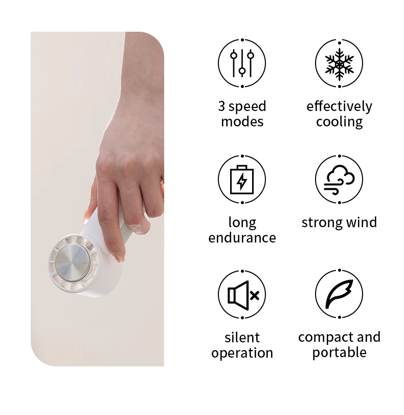 Mini Air Conditioner Portable  Air Cooler USB Rechargeable 2000mAh Hand Fan for Outdoor Camping Mini Air Conditioning