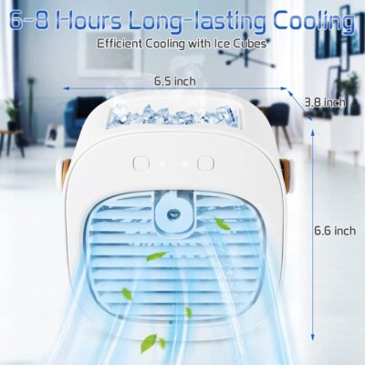 Portable Air Conditioner Rechargeable Mini Air Conditioners Personal Air Conditioning Cordless Air Cooler Fan For Room Camping - Image 5