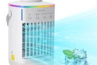Air Conditioner Portable Fan Desktop Dual Spray Ultrasonic Atomization 3/4-Speed Mute Air Cooler Night Light Electric Home Fan