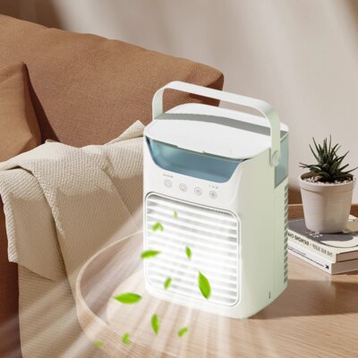 USB Portable Air Conditioner 3 Speeds Mini Cooling Fan 650ml Large Water Tank Personal Air Conditioner for Home Bedroom - Image 2