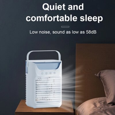 USB Portable Air Conditioner 3 Speeds Mini Cooling Fan 650ml Large Water Tank Personal Air Conditioner for Home Bedroom - Image 4