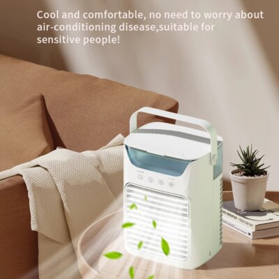 USB Portable Air Conditioner 3 Speeds Mini Cooling Fan 650ml Large Water Tank Personal Air Conditioner for Home Bedroom - Image 6