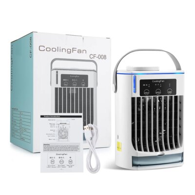 Portable Air Conditioner Mini Fan Cooler Air Cooler USB Air Conditioning 3 Gear Speed Air Cooling Fan Humidifier for Home Office - Image 6