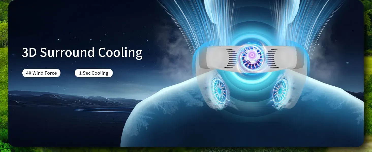 New Neck Air Conditioner Portable Neck Fan Rechargeable Semiconductor Cooling Bladeless Fan Outdoor Personal Fan Wearable Cooler New Neck Air Conditioner Portable Neck Fan Rechargeable Semiconductor Cooling Bladeless Fan Outdoor Personal Fan Wearable Cooler