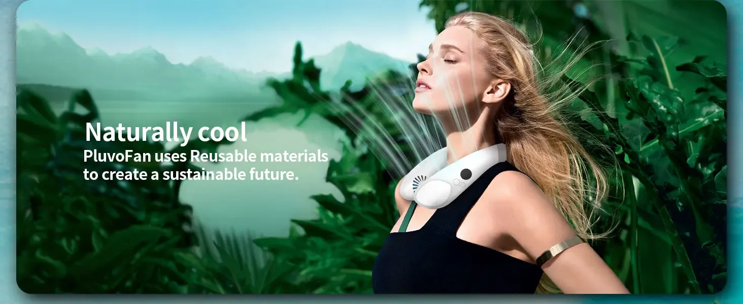 New Neck Air Conditioner Portable Neck Fan Rechargeable Semiconductor Cooling Bladeless Fan Outdoor Personal Fan Wearable Cooler