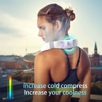 New Neck Air Conditioner Portable Neck Fan Rechargeable Semiconductor Cooling Bladeless Fan Outdoor Personal Fan Wearable Cooler - Image 5