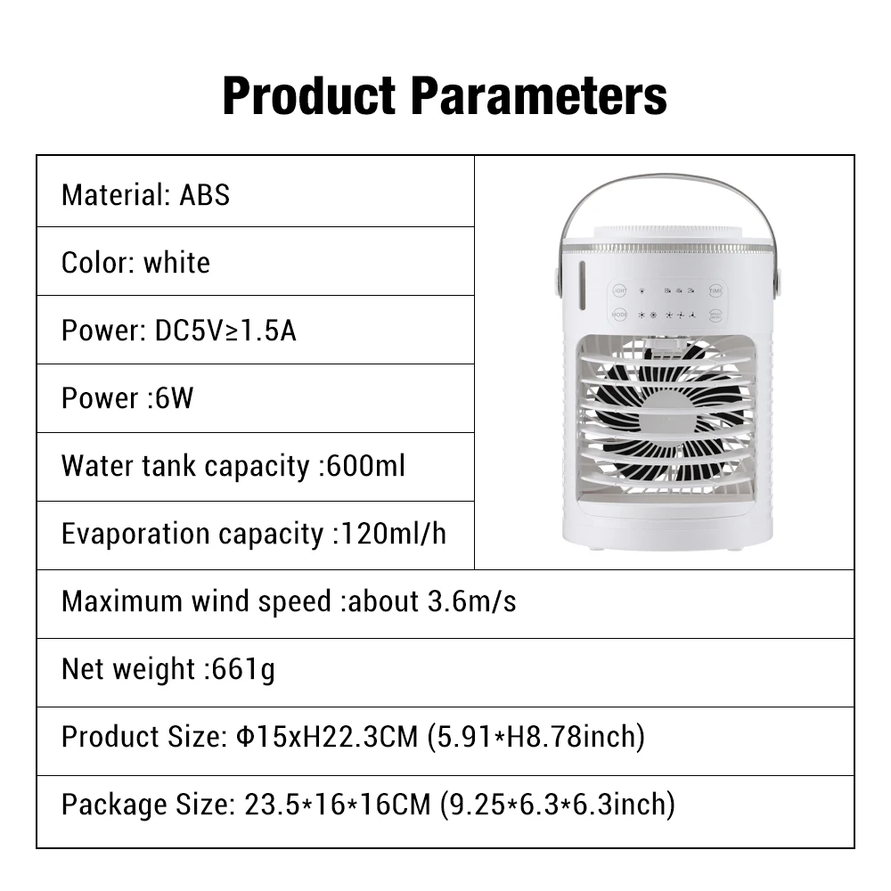 Portable Cold Air Conditioner Evaporative Air Cooler Mini Usb Table Fan Desktop Air Conditioning Fan Humidifier for Home Room