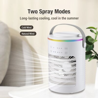 Portable Cold Air Conditioner Evaporative Air Cooler Mini Usb Table Fan Desktop Air Conditioning Fan Humidifier for Home Room - Image 5