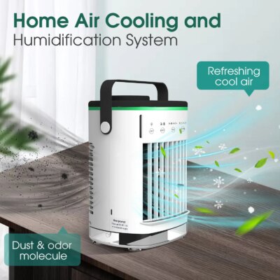 Mini Air Conditioner Air Cooler Fan Water Cooling Fan Air Conditioning Night Light Mobile Portable Air Conditioner Electric Fan - Image 4
