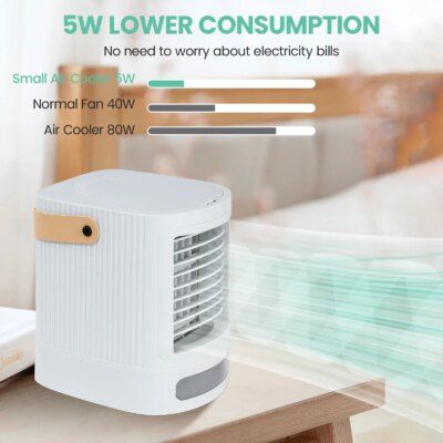 Portable Rechargeable Operated Air Conditioner For Car Conditioner USB Small Mini Cooler Air Ice Crystal Air Portable Cooler - Image 2
