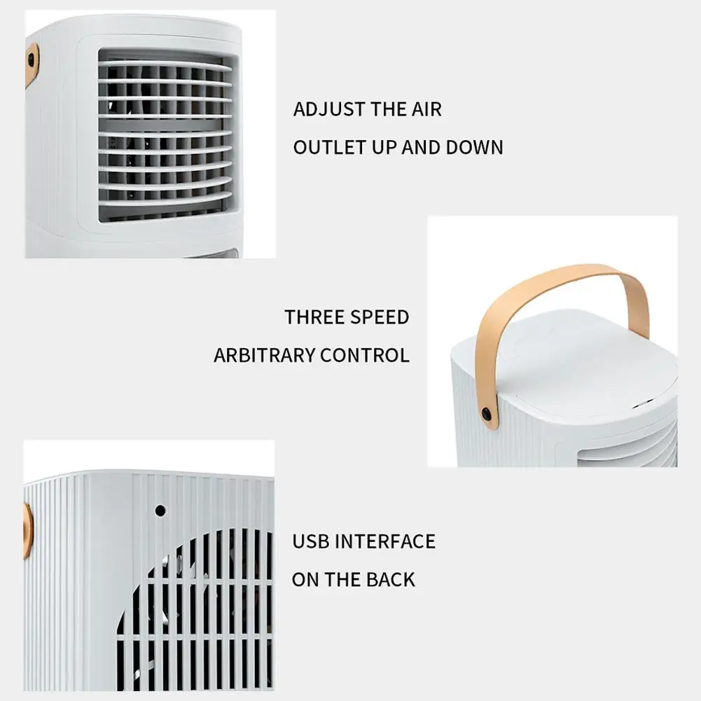 Portable Rechargeable Operated Air Conditioner For Car Conditioner USB Small Mini Cooler Air Ice Crystal Air Portable Cooler