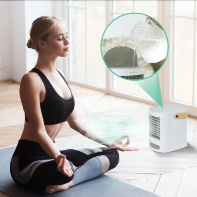 Portable Rechargeable Operated Air Conditioner For Car Conditioner USB Small Mini Cooler Air Ice Crystal Air Portable Cooler - Image 4