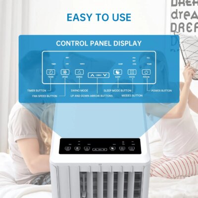 Mobile Air Conditioner, 9000 BTU,Cooling, Ventilation And Dehumidification 3 In 1, Room Size Up To 75m³ (25㎡), With Exhaust Pipe - Image 6