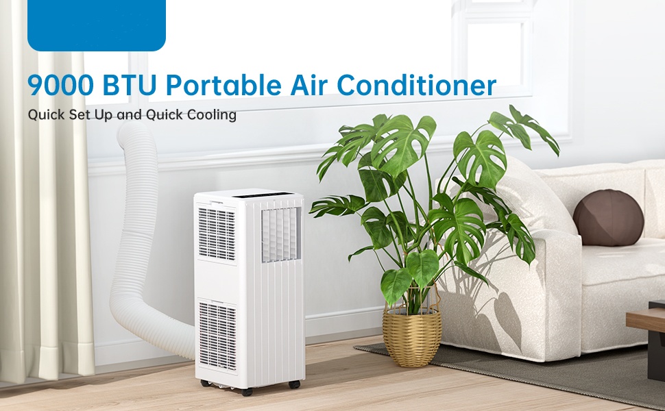 Mobile Air Conditioner, 9000 BTU,Cooling, Ventilation And Dehumidification 3 In 1, Room Size Up To 75m³ (25㎡), With Exhaust Pipe Mobile Air Conditioner, 9000 BTU,Cooling, Ventilation And Dehumidification 3 In 1, Room Size Up To 75m³ (25㎡), With Exhaust Pipe