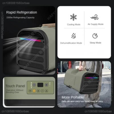 EU 220V Portable Air Conditioning Compressor Summer Outdoor Camping Air Conditioner Household Appliances Refrigeration Machine - Image 2
