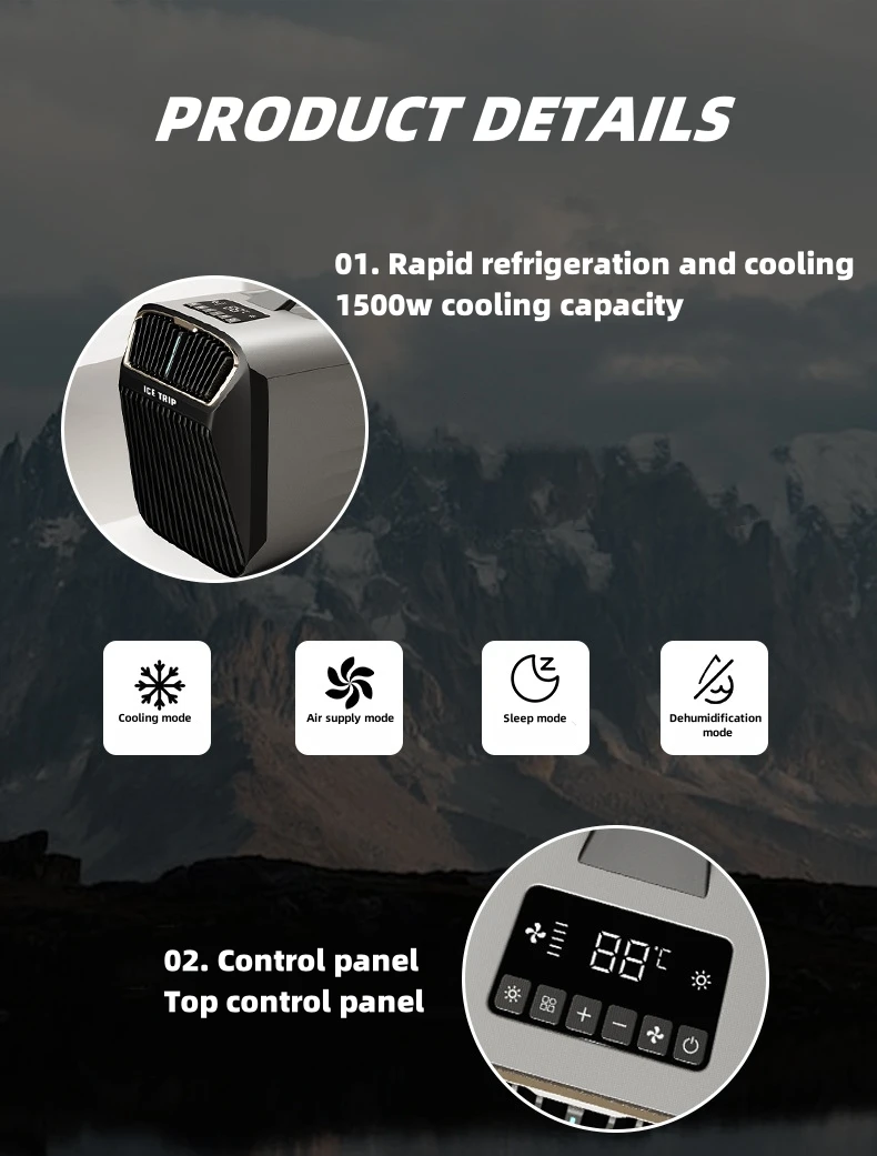 Portable Air Conditioner Mobile Inverter Refrigeration Car Mounted Vehicle Outdoor Potable Camp Tent All-In-One Air Condition
