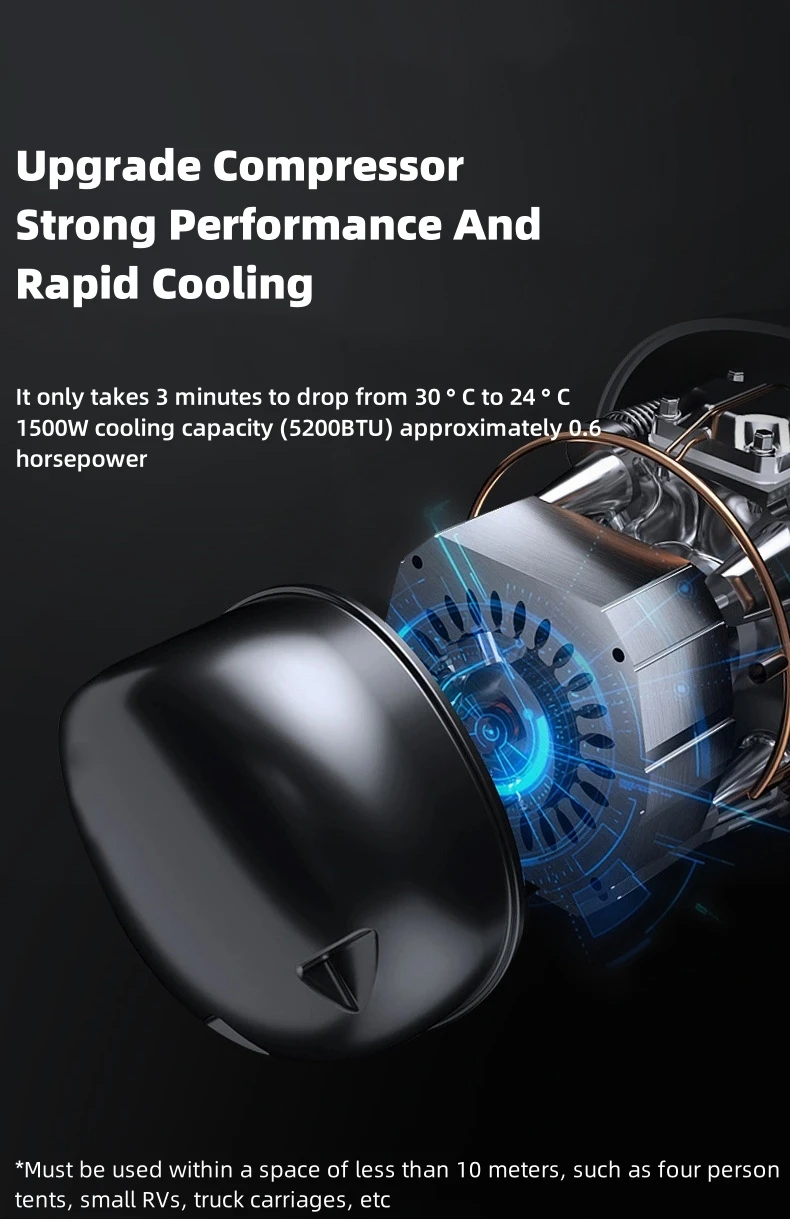 Portable Air Conditioner Mobile Inverter Refrigeration Car Mounted Vehicle Outdoor Potable Camp Tent All-In-One Air Condition