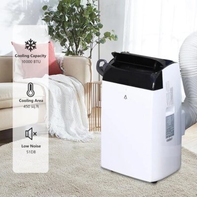 3 in 1 Portable Air Conditioner with Remote Control 10000 Btus/H 2.6 kW 42L/Day Dehumidification 2 Speed Fan, Cooling, 24H Timer - Image 4