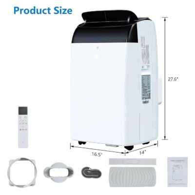 3 in 1 Portable Air Conditioner with Remote Control 10000 Btus/H 2.6 kW 42L/Day Dehumidification 2 Speed Fan, Cooling, 24H Timer - Image 2