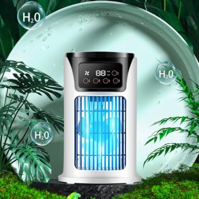 Portable Air Conditioner Fan Household USB Air Cooler 6H Timer Air Cooler Fan 6 Speeds Desktop 300ML Water Tank Air Conditioner - Image 3