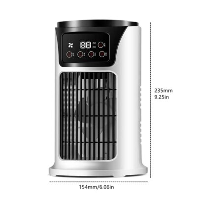 Portable Air Conditioner Fan Household USB Air Cooler 6H Timer Air Cooler Fan 6 Speeds Desktop 300ML Water Tank Air Conditioner - Image 6