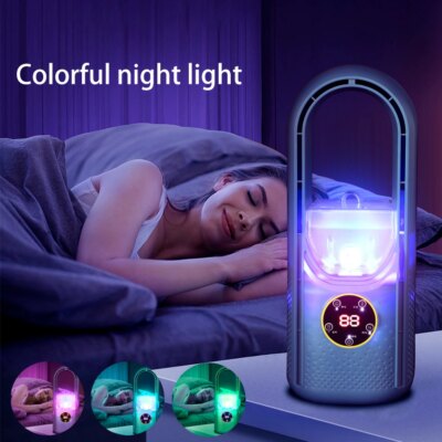 Bladeless Fan Portable Air Conditioner LED Display Desktop Fanless Blade Cooler Cooling Fan Tower Air Cooler  for Office Bedroom - Image 5