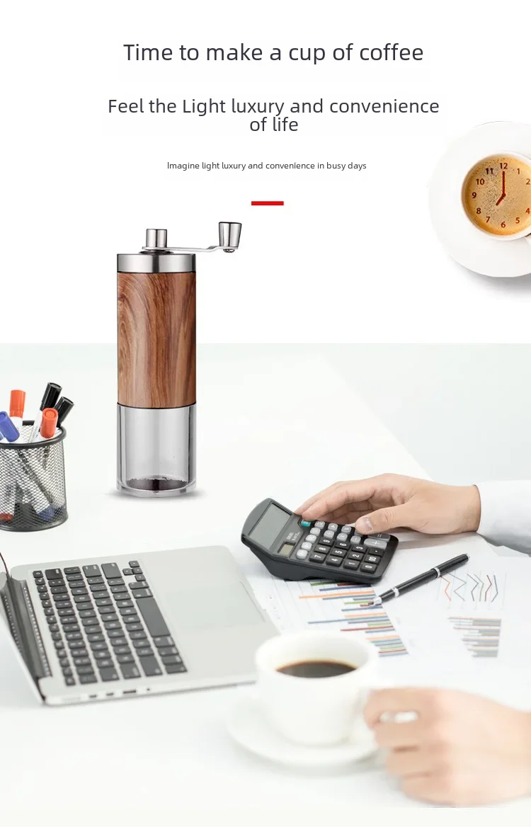 Portable Manual Coffee Grinder Espresso Machine Set Hand-cranked Bean Grinder Espresso Maker Suitable Home Travel