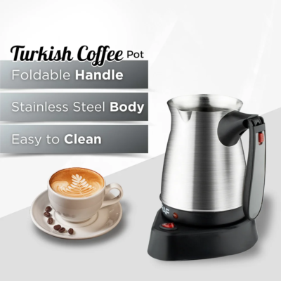 600W Turkish Coffee Pot Portable Coffee Maker Italian Arabic Greek Mocha Pot Coffee Machine Foldable Handle Easy for Home Travel - Image 5