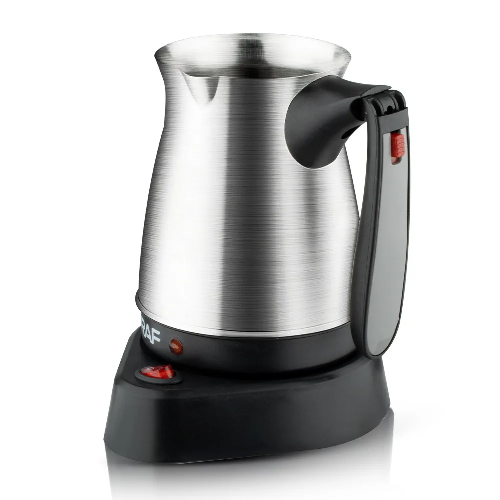 600W Turkish Coffee Pot Portable Coffee Maker Italian Arabic Greek Mocha Pot Coffee Machine Foldable Handle Easy for Home Travel