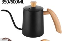 Coffee Hand Brewing Pot Stainless Steel Hand Coffee Maker Kettle Gooseneck Kettle with Wooden Handle Coffee Equipment Home Use
