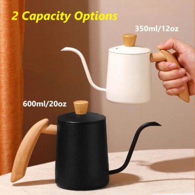 Coffee Hand Brewing Pot Stainless Steel Hand Coffee Maker Kettle Gooseneck Kettle with Wooden Handle Coffee Equipment Home Use - Image 2
