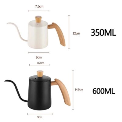 Coffee Hand Brewing Pot Stainless Steel Hand Coffee Maker Kettle Gooseneck Kettle with Wooden Handle Coffee Equipment Home Use - Image 5