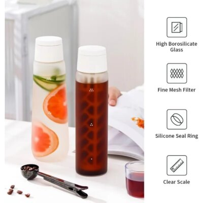 550/750ML Portable Cold Brew Coffee Maker Durable Glass Coffee Carafe with Filter Summer Cold Extraction Filter Pot Easy Clean - Image 4