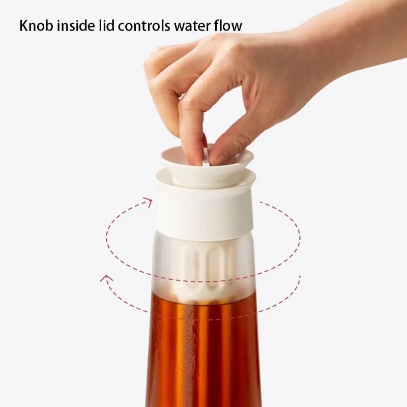 550/750ML Portable Cold Brew Coffee Maker Durable Glass Coffee Carafe with Filter Summer Cold Extraction Filter Pot Easy Clean