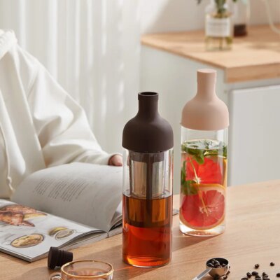 Glass Manual Cold Brewer Coffee Machine,900ML Portable Juicer,Summer Making Ice Coffee Fruit Tea,Milk Frother,for Refrigerator - Image 2