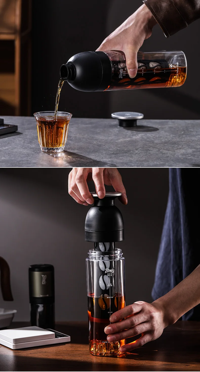 Bincoo 600ml Cold Brew Tumbler, Food-Grade Tritan, Iced Coffee Maker, Outdoor Leak-Proof Portable Cold Extraction Water Bottle Bincoo 600ml Cold Brew Tumbler, Food-Grade Tritan, Iced Coffee Maker, Outdoor Leak-Proof Portable Cold Extraction Water Bottle
