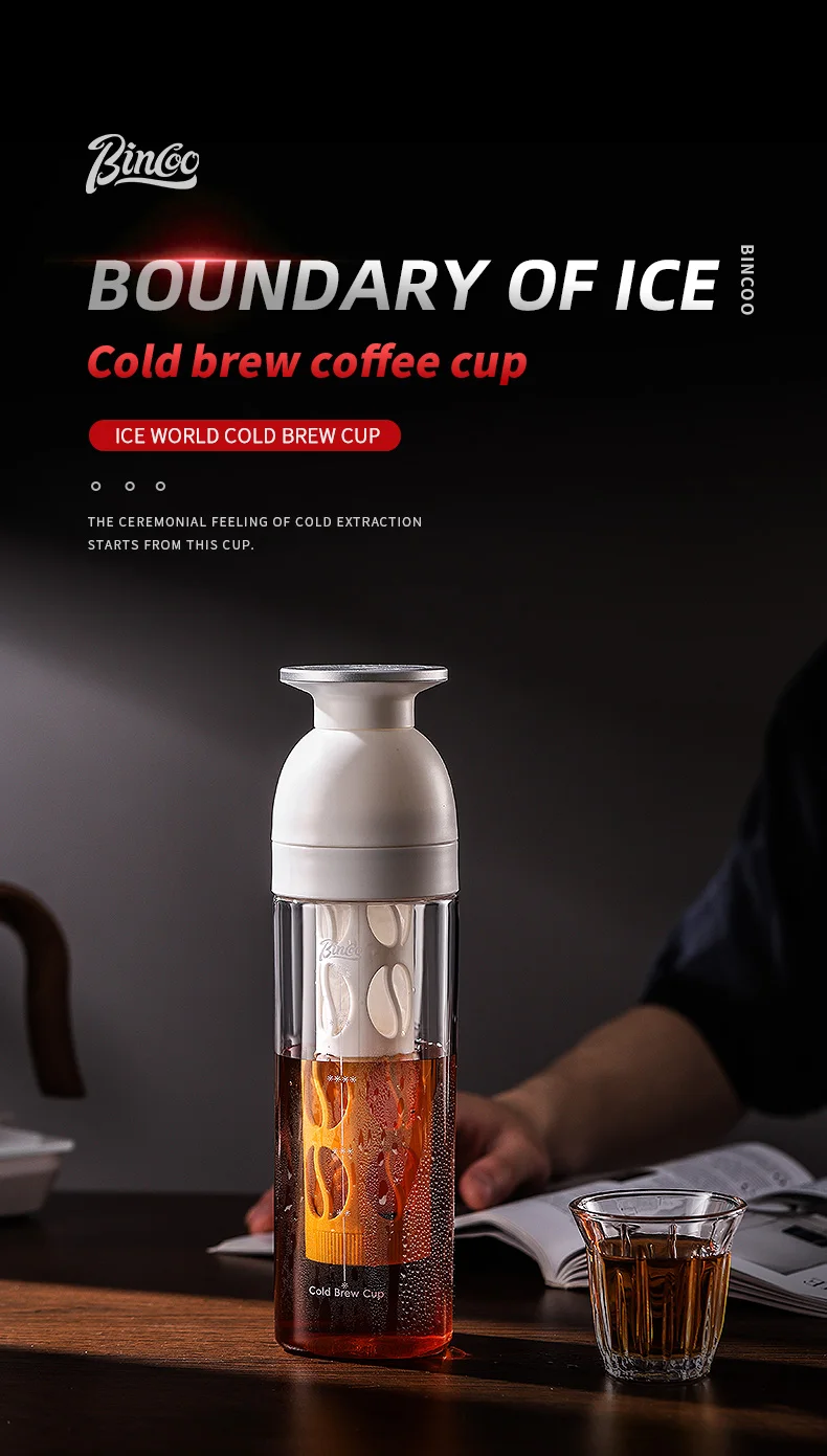Bincoo 600ml Cold Brew Tumbler, Food-Grade Tritan, Iced Coffee Maker, Outdoor Leak-Proof Portable Cold Extraction Water Bottle Bincoo 600ml Cold Brew Tumbler, Food-Grade Tritan, Iced Coffee Maker, Outdoor Leak-Proof Portable Cold Extraction Water Bottle