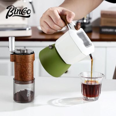 BINCOO 2 Cups Double Valve Moka Pot Espresso Coffee Pot Set Small Household Extraction concentrate Italian - Image 4