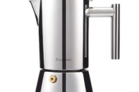 Easyworkz Diego Stovetop Espresso Maker Stainless Steel Italian Coffee Machine Maker 4Cup 6.8 oz Induction Moka Pot